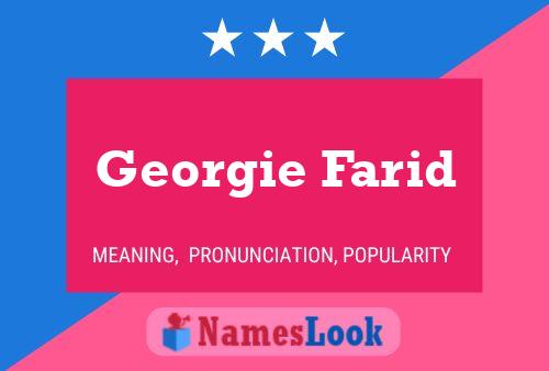 Georgie Farid Name Poster