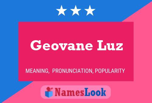 Geovane Luz Name Poster