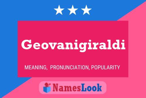 Geovanigiraldi Name Poster