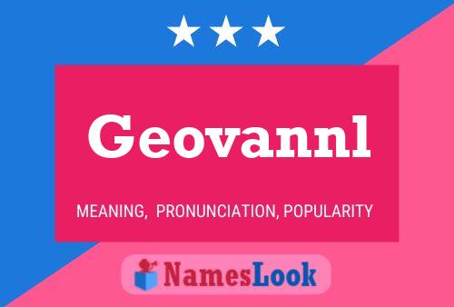 Geovannl Name Poster