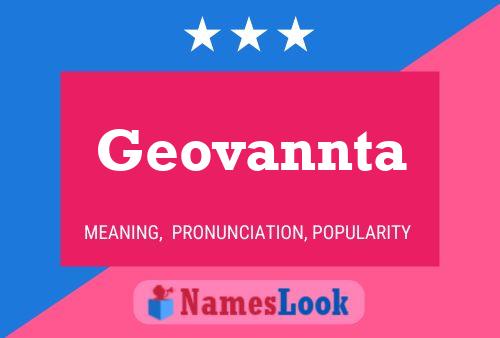 Geovannta Name Poster