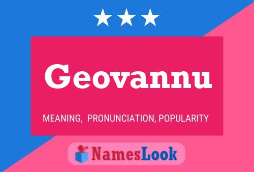 Geovannu Name Poster