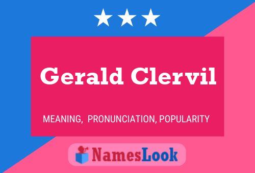 Gerald Clervil Name Poster