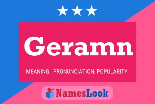 Geramn Name Poster