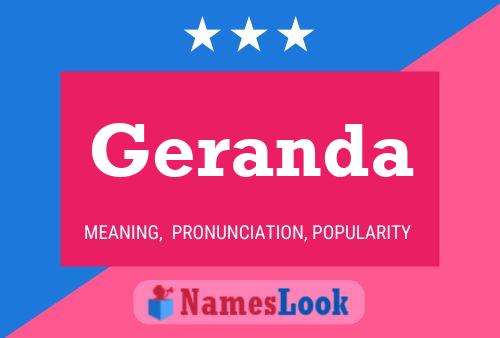 Geranda Name Poster