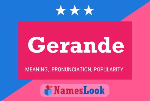 Gerande Name Poster