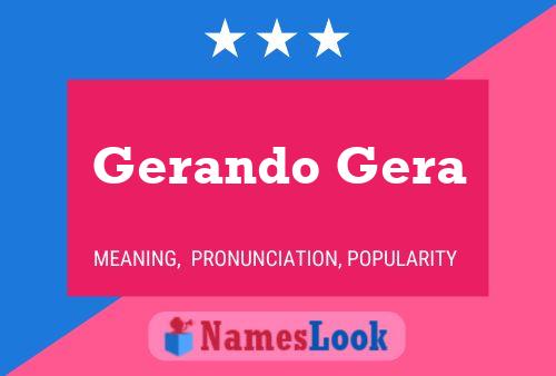 Gerando Gera Name Poster