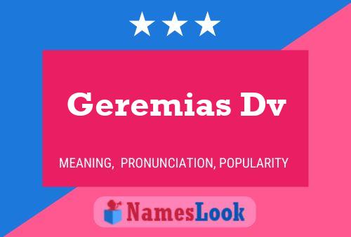 Geremias Dv Name Poster