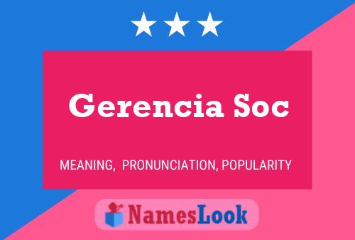 Gerencia Soc Name Poster