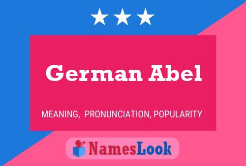 German Abel Name Poster