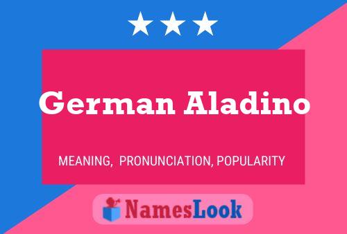 German Aladino Name Poster