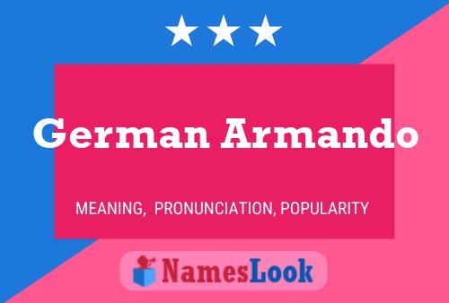 German Armando Name Poster