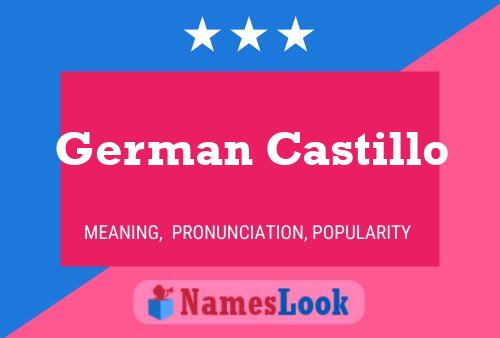 German Castillo Name Poster