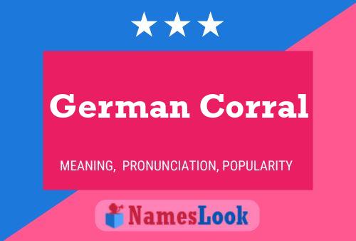 German Corral Name Poster