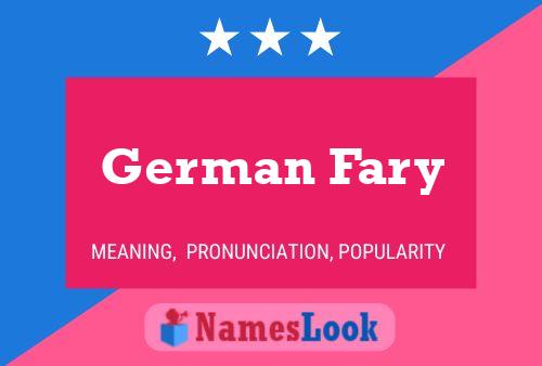 German Fary Name Poster