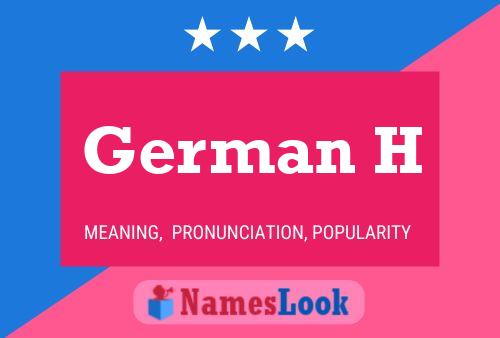 German H Name Poster