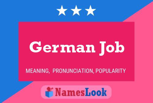 German Job Name Poster