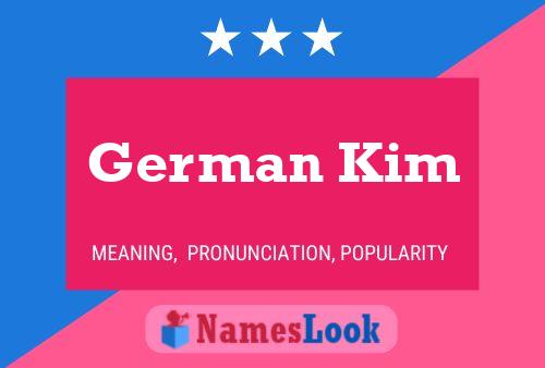 German Kim Name Poster