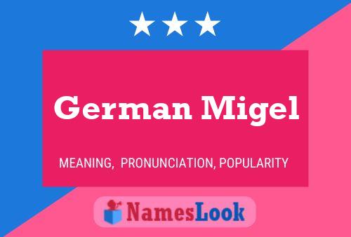 German Migel Name Poster