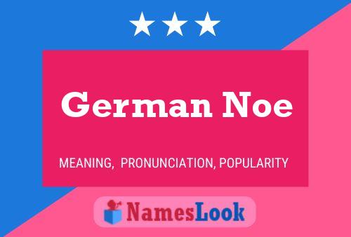 German Noe Name Poster