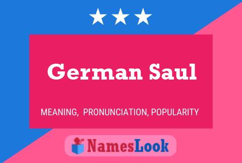 German Saul Name Poster