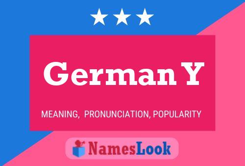 German Y Name Poster