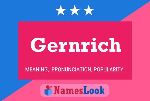 Gernrich Name Poster