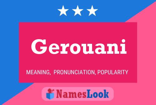 Gerouani Name Poster