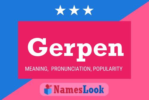 Gerpen Name Poster