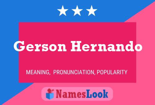 Gerson Hernando Name Poster