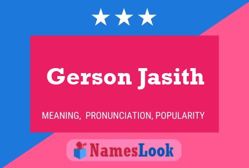 Gerson Jasith Name Poster