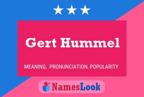 Gert Hummel Name Poster