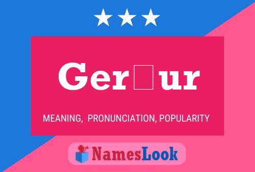 Gerður Name Poster