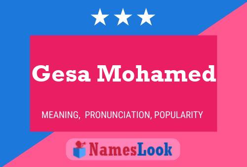 Gesa Mohamed Name Poster