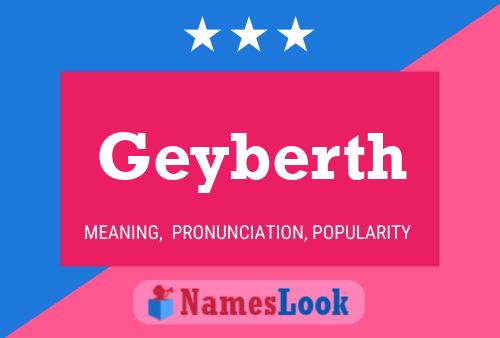 Geyberth Name Poster