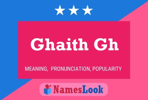 Ghaith Gh Name Poster