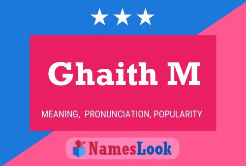 Ghaith M Name Poster