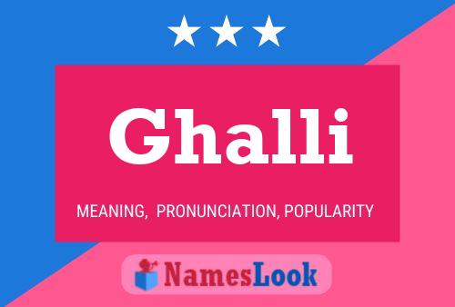 Ghalli Name Poster