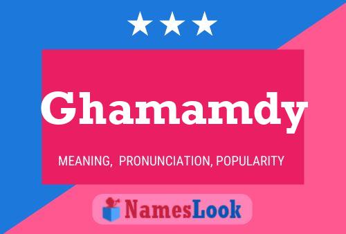 Ghamamdy Name Poster