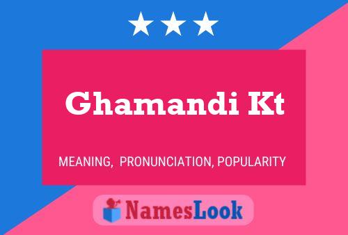 Ghamandi Kt Name Poster