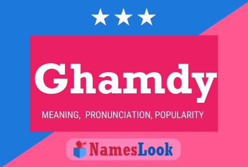 Ghamdy Name Poster