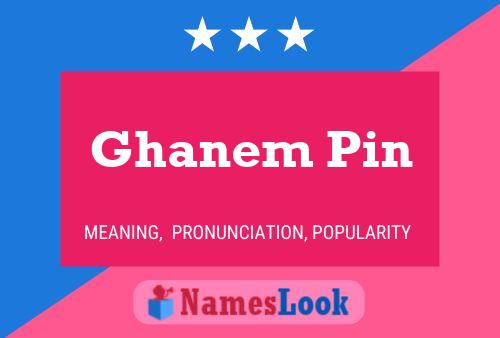 Ghanem Pin Name Poster