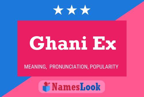 Ghani Ex Name Poster