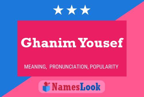 Ghanim Yousef Name Poster