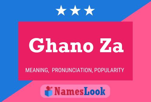 Ghano Za Name Poster