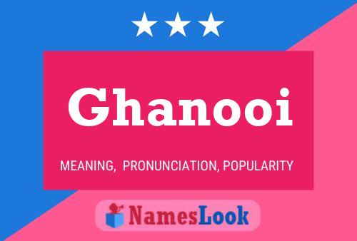 Ghanooi Name Poster