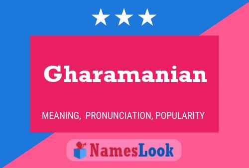 Gharamanian Name Poster