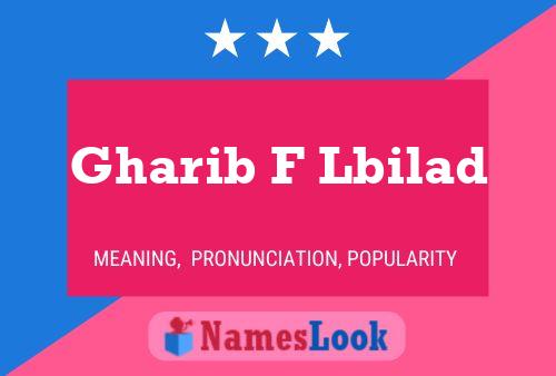 Gharib F Lbilad Name Poster