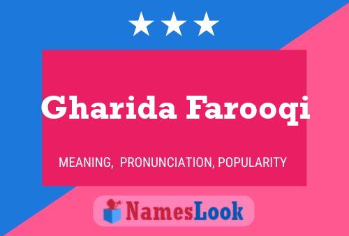 Gharida Farooqi Name Poster