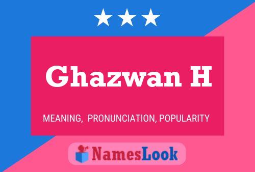 Ghazwan H Name Poster